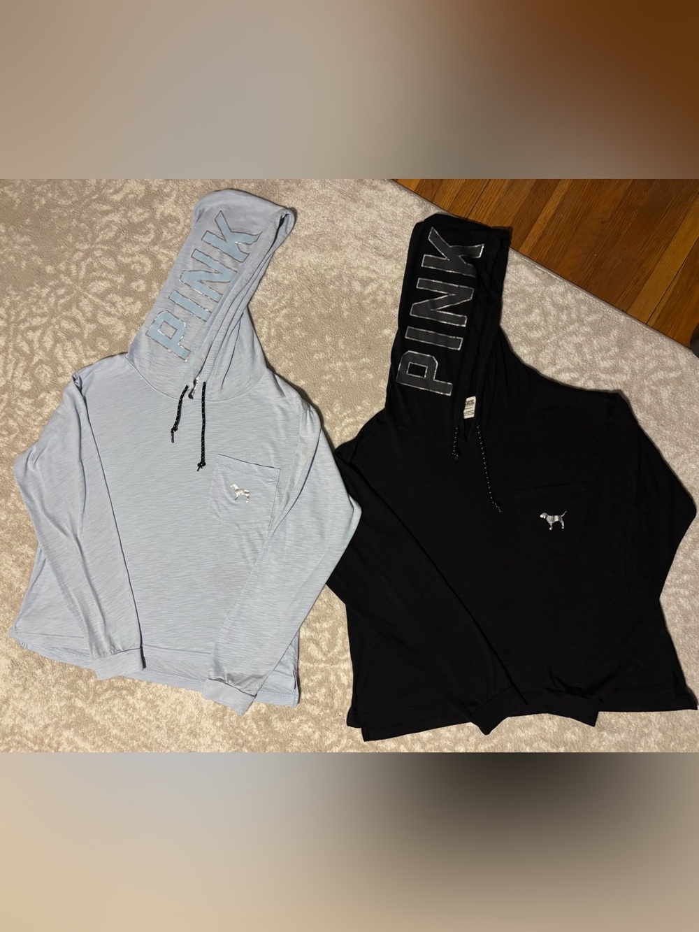 PINK Victoria's Secret - hooded lightweight long-sleeved top set - Picture 3 of 16
